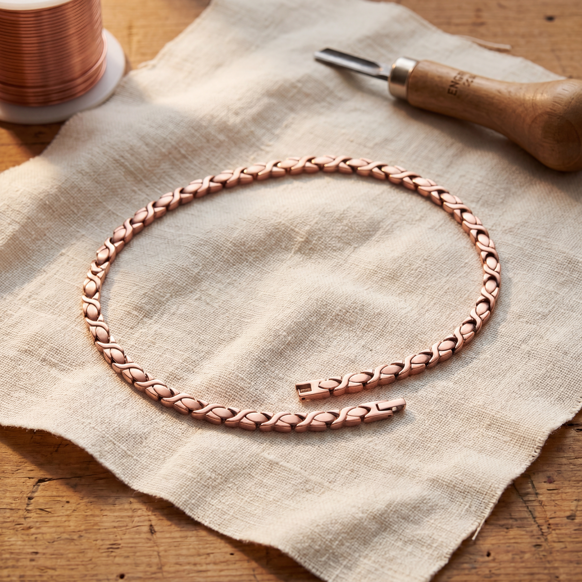 Collier en cuivre de cèdre de Colette