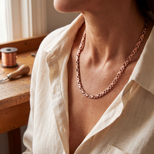 Collier en cuivre de cèdre de Colette