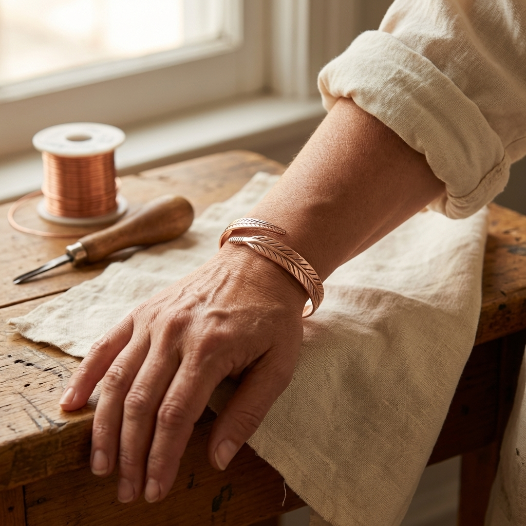 Bracelet en cuivre racine de Colette, photo 2