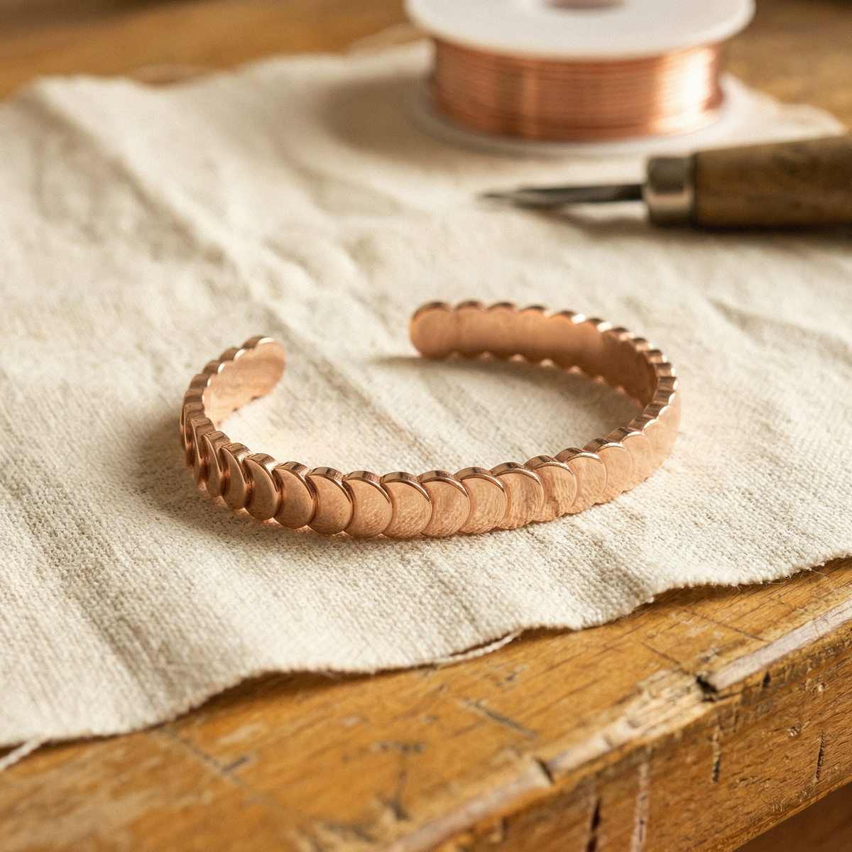 Bracelet en Cuivre Tide de Colette, photo 1