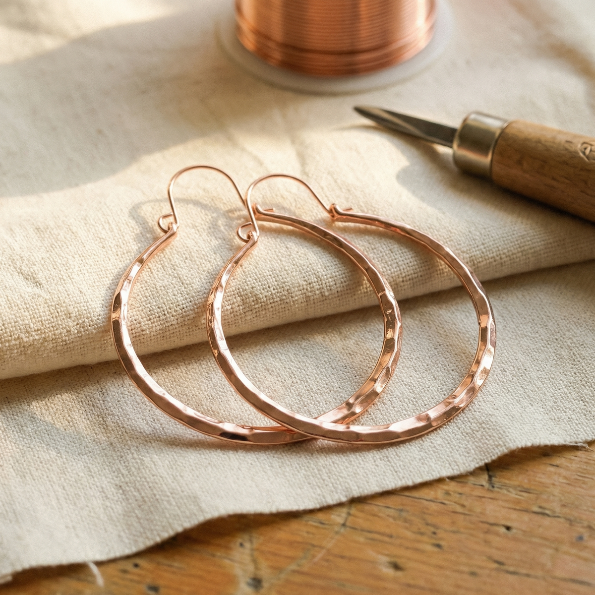 Boucles d'oreilles en cuivre de Colette