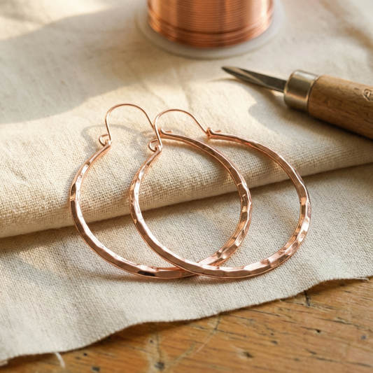 Boucles d'oreilles en cuivre de Colette