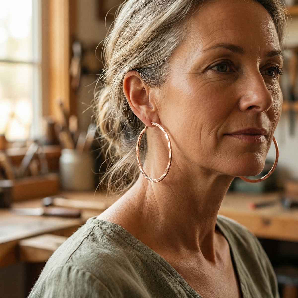 Boucles d'oreilles en cuivre de Colette