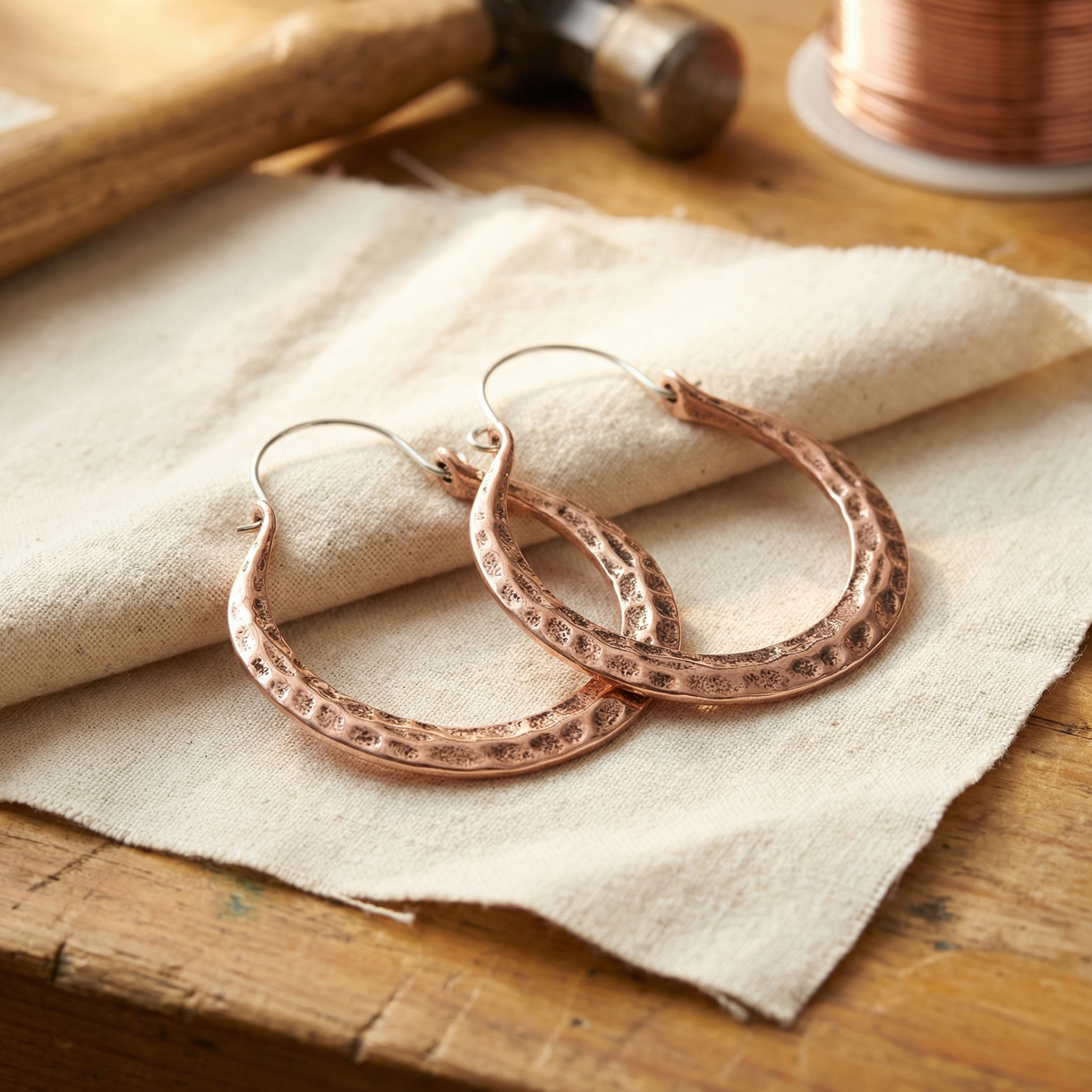 Boucles d'oreilles en cuivre Ember de Colette