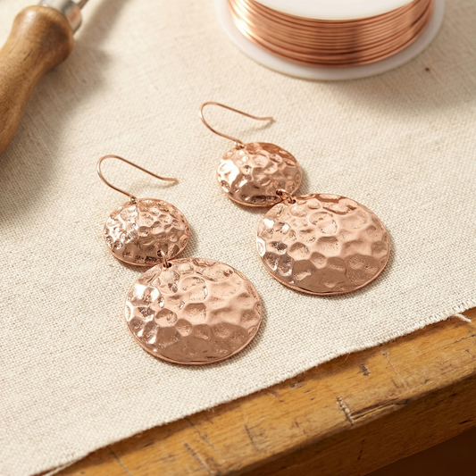 Boucles d'oreilles en cuivre de Colette pour le solstice