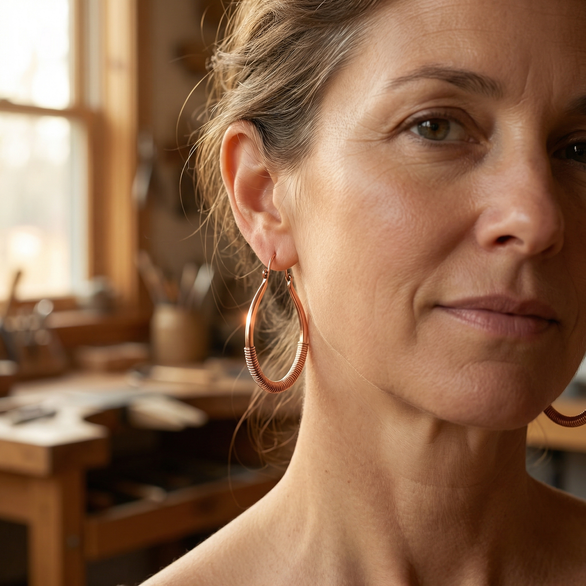 Boucles d'oreilles en cuivre Creek de Colette