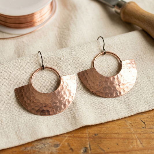 Boucles d'oreilles en cuivre Sol de Colette