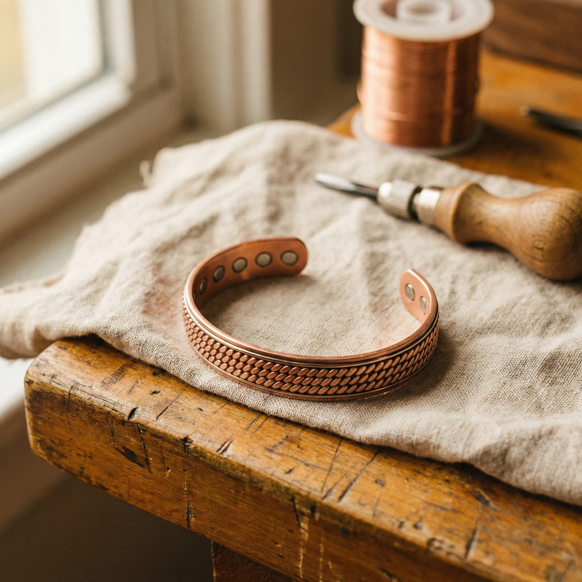 Bracelet en cuivre Wave de Colette, photo 1