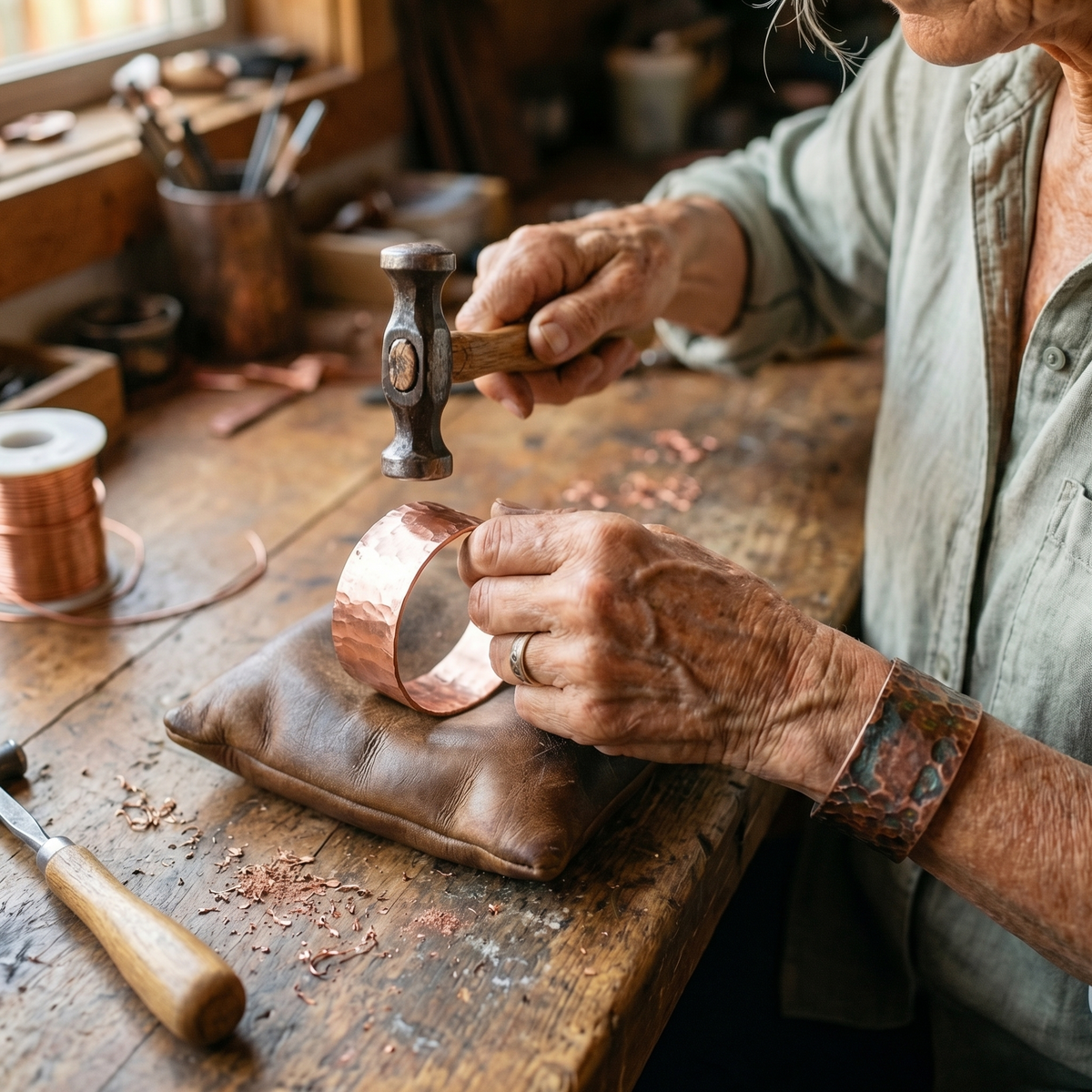 Bracelet en cuivre de l'enclume de Colette, photo 4