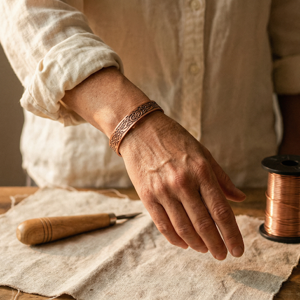 Bracelet en cuivre Flow de Colette, photo 2
