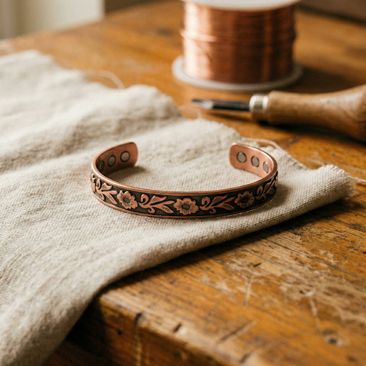 Bracelet en cuivre de la vigne de Colette, photo 1