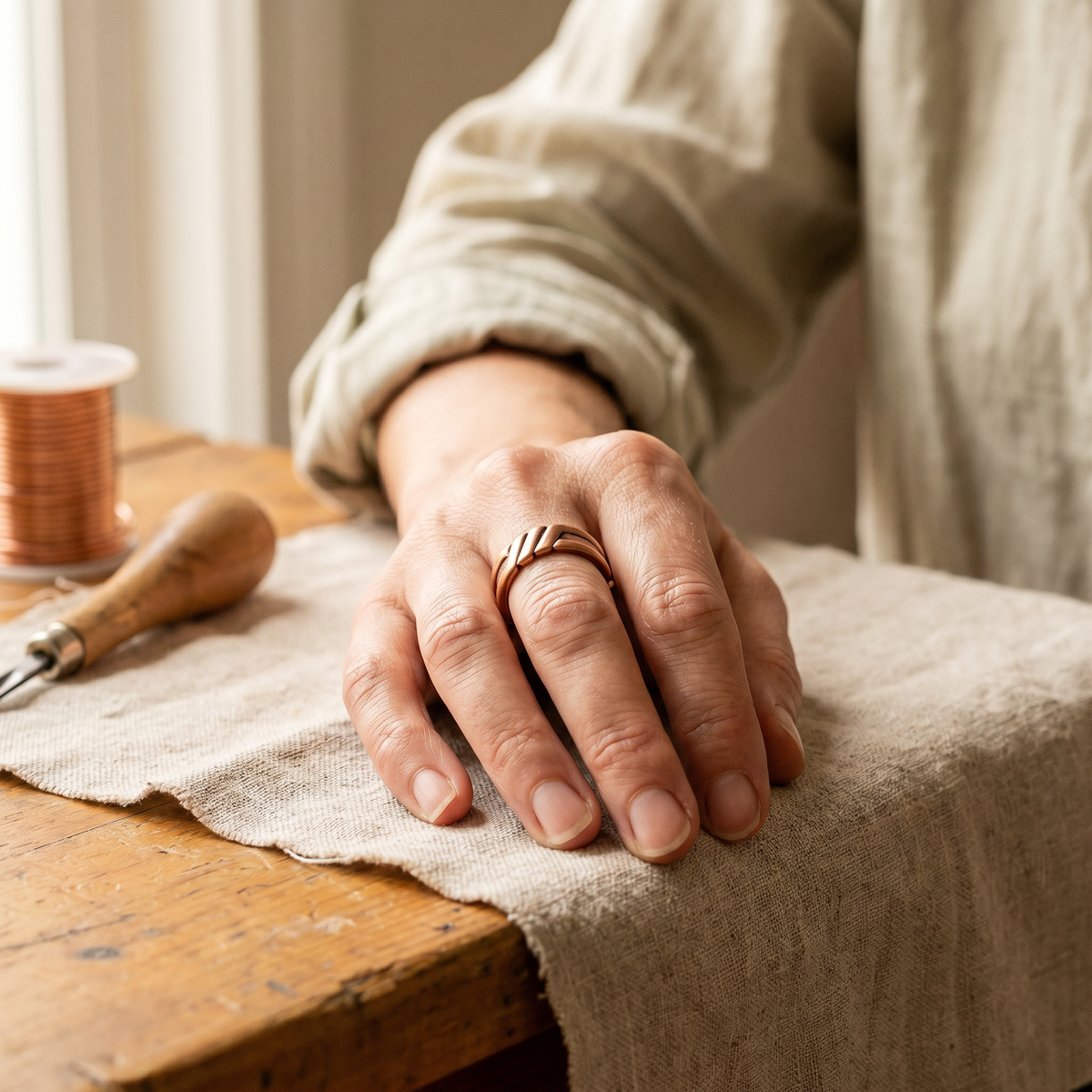Bague en Cuivre Tourbe de Colette