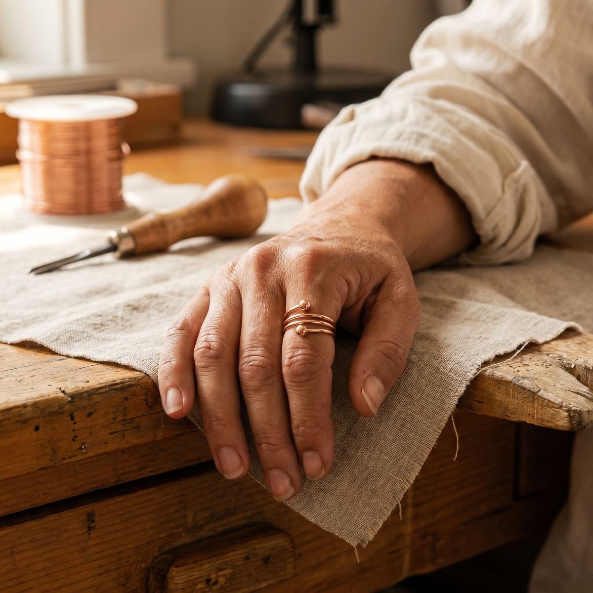 Bague en cuivre silt de Colette