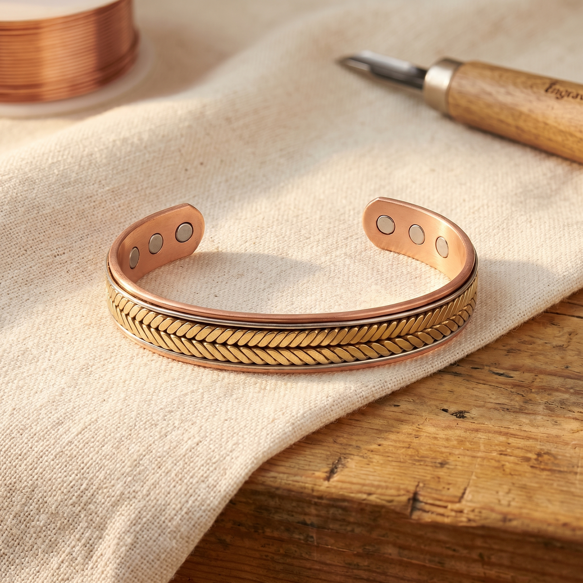 Bracelet en cuivre de la récolte de Colette, photo 1