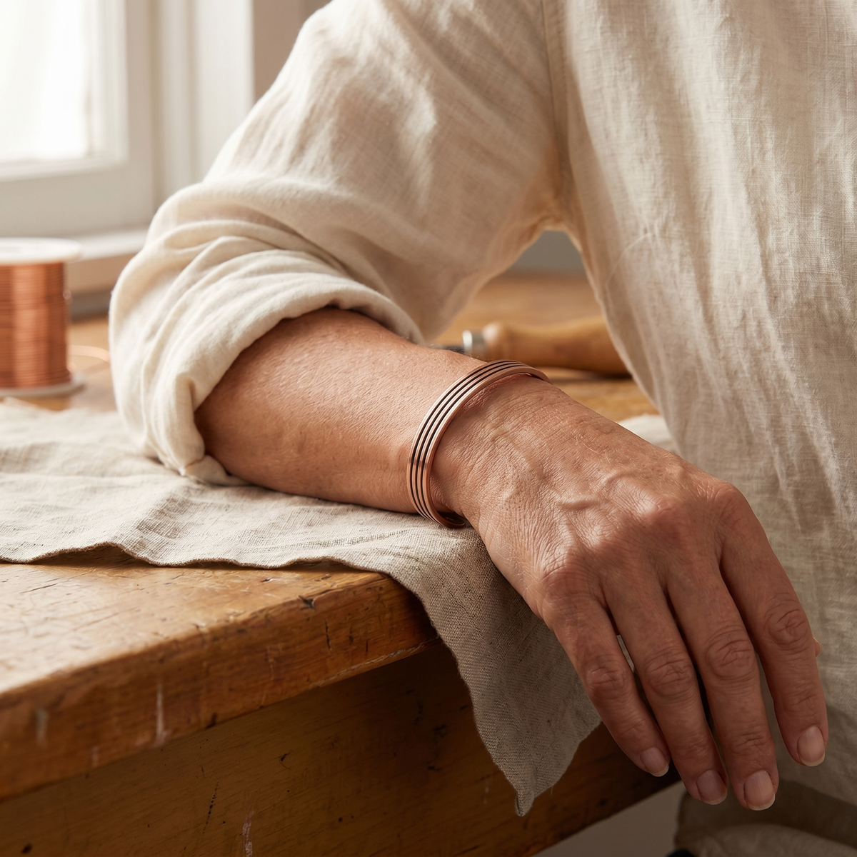 Bracelet en cuivre de sauge de Colette, photo 2