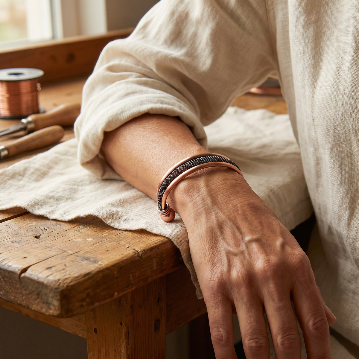 Bracelet en cuivre de cairn de Colette, photo 2