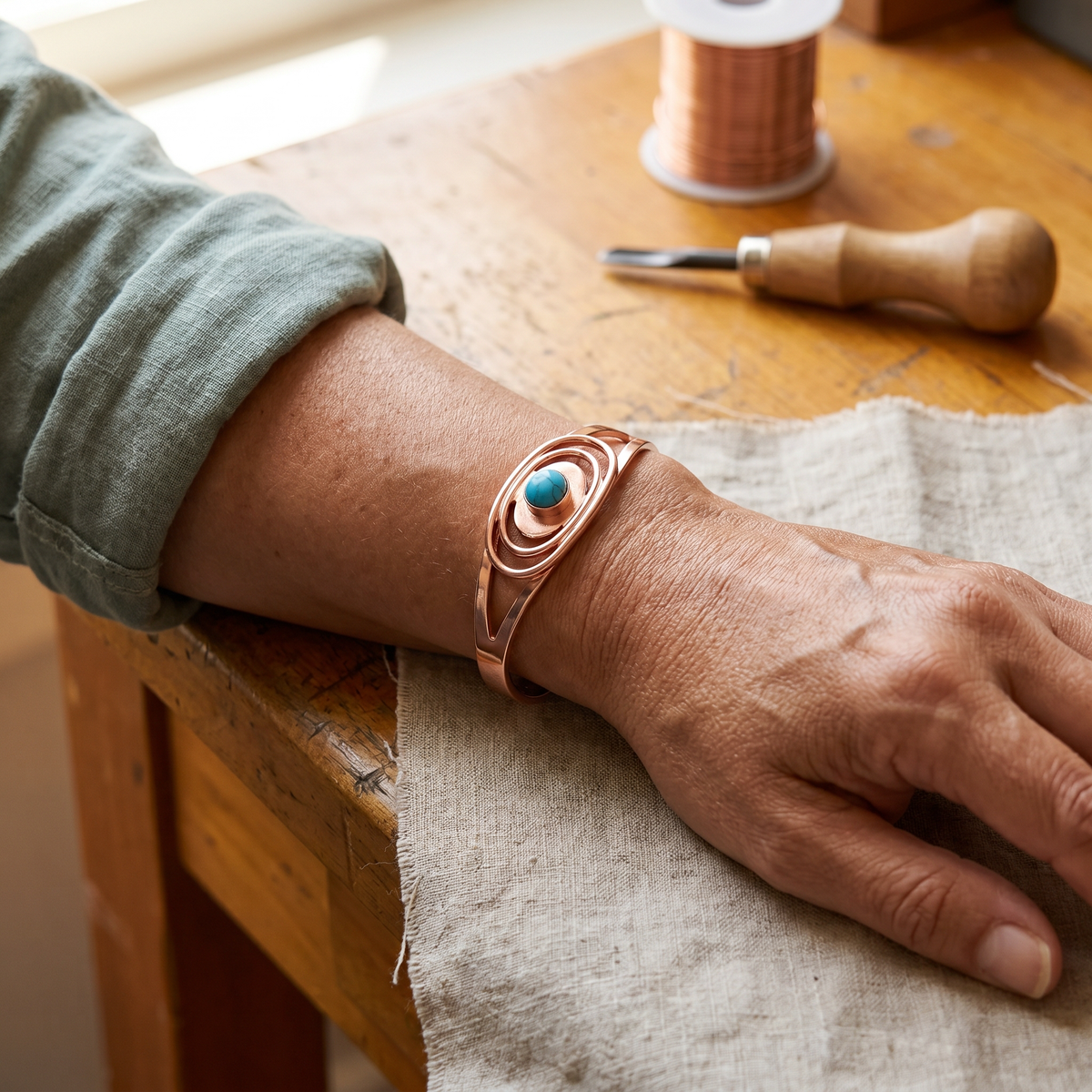 Bracelet en cuivre Sedge de Colette, photo 2