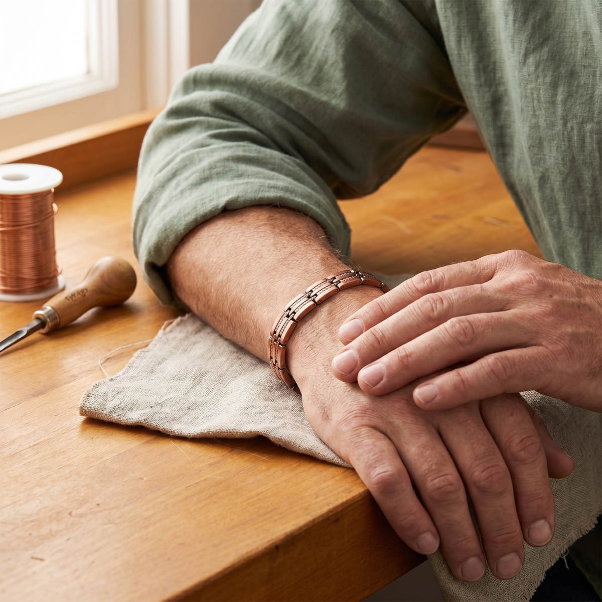 Bracelet en cuivre pour hommes Pike de Colette, photo 2