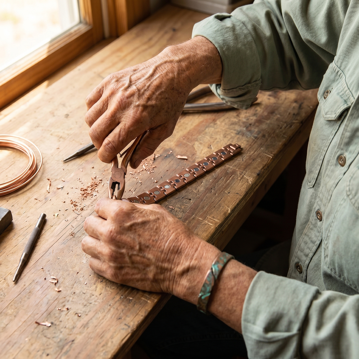 Bracelet en cuivre pour hommes Pike de Colette, photo 4