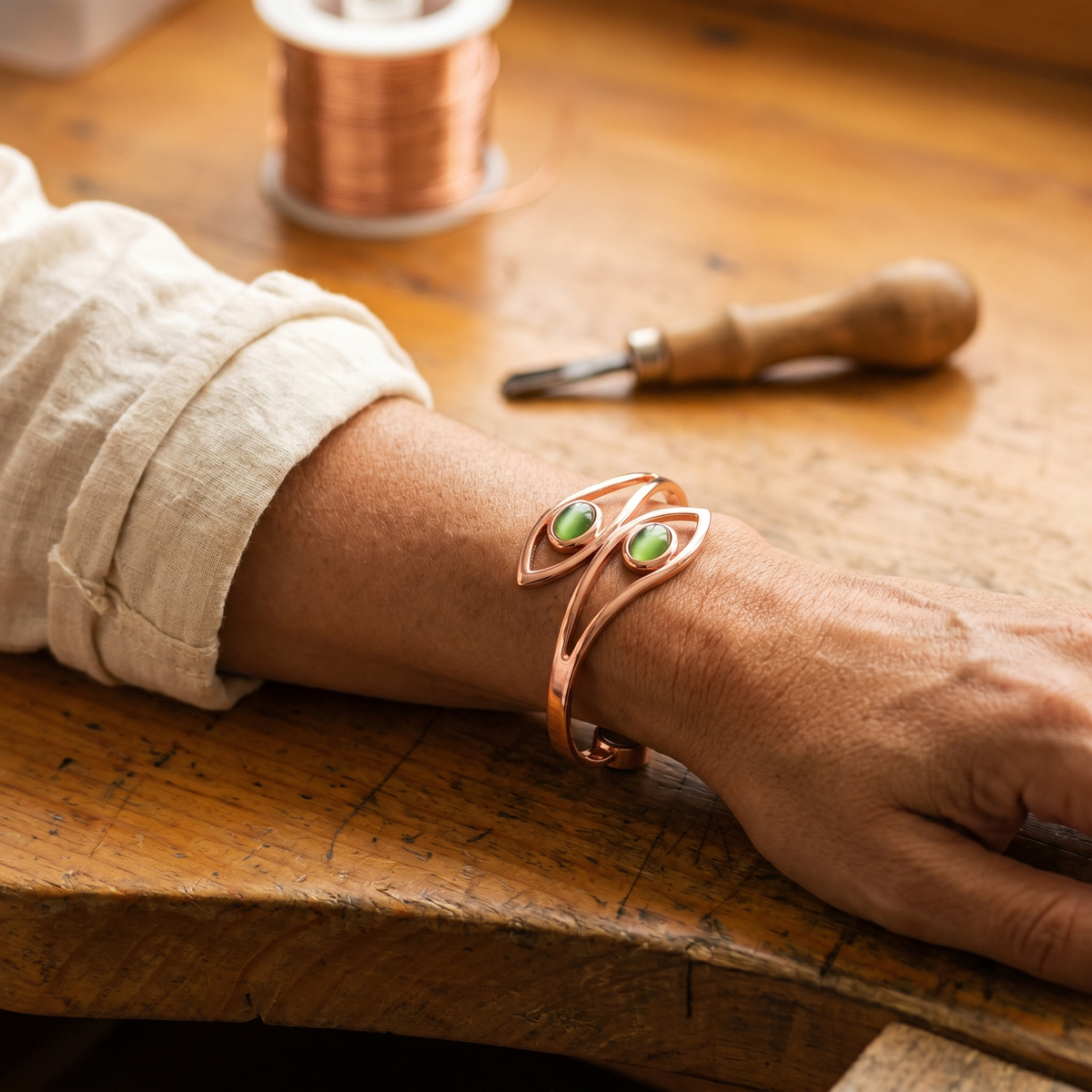 Bracelet en cuivre Opale de Colette, photo 2
