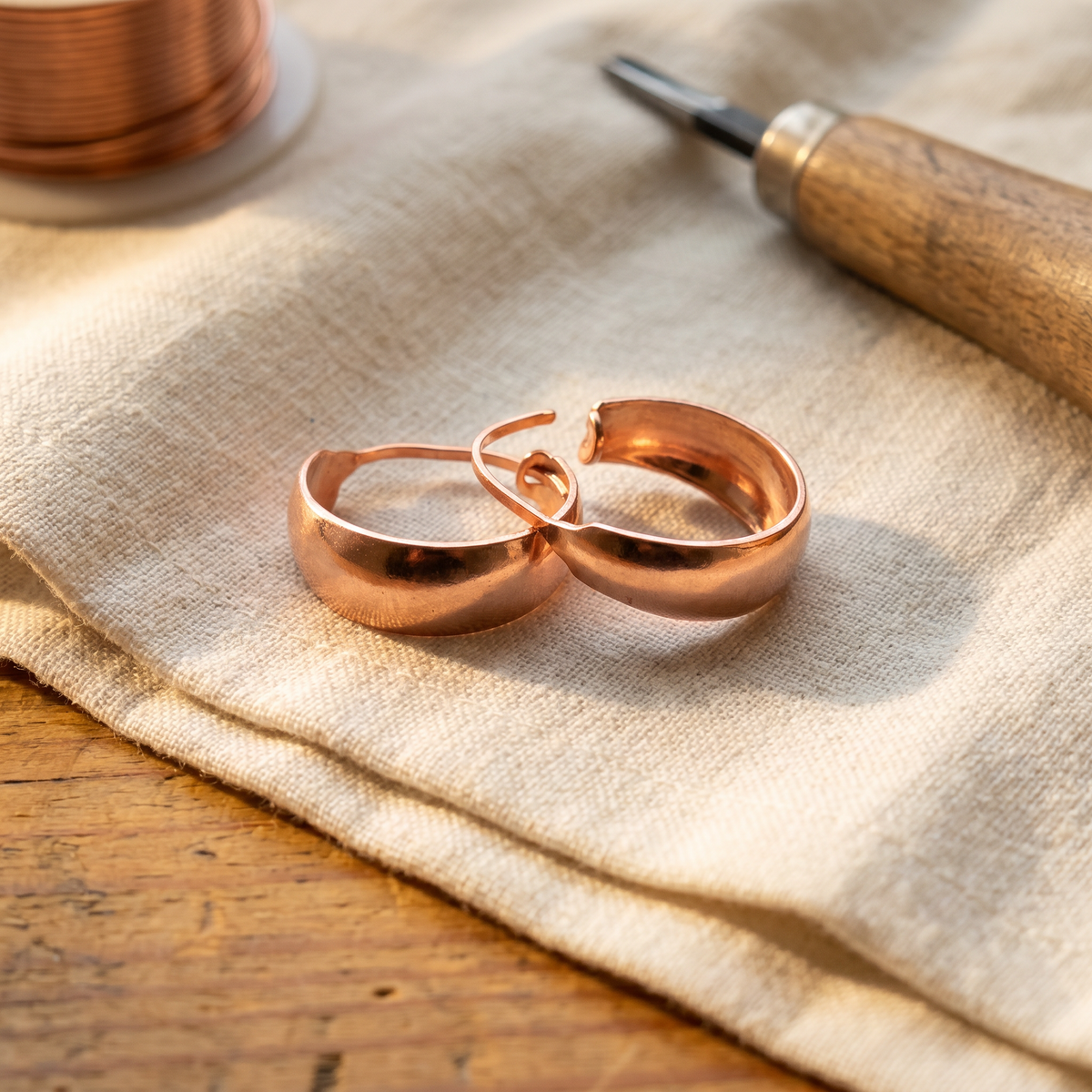 Boucles d'oreilles en cuivre de Colette