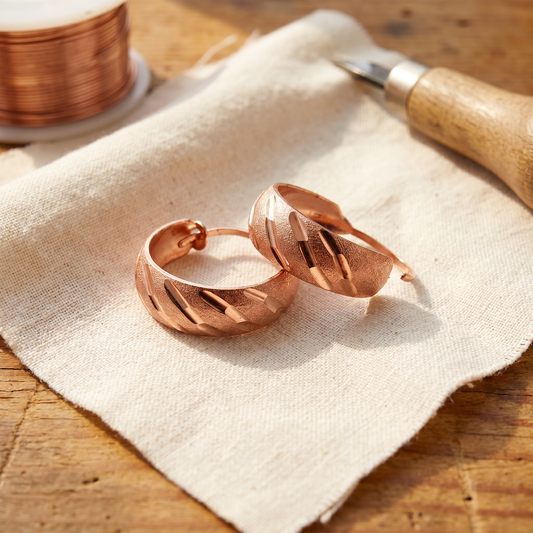 Boucles d'oreilles en cuivre de Colette