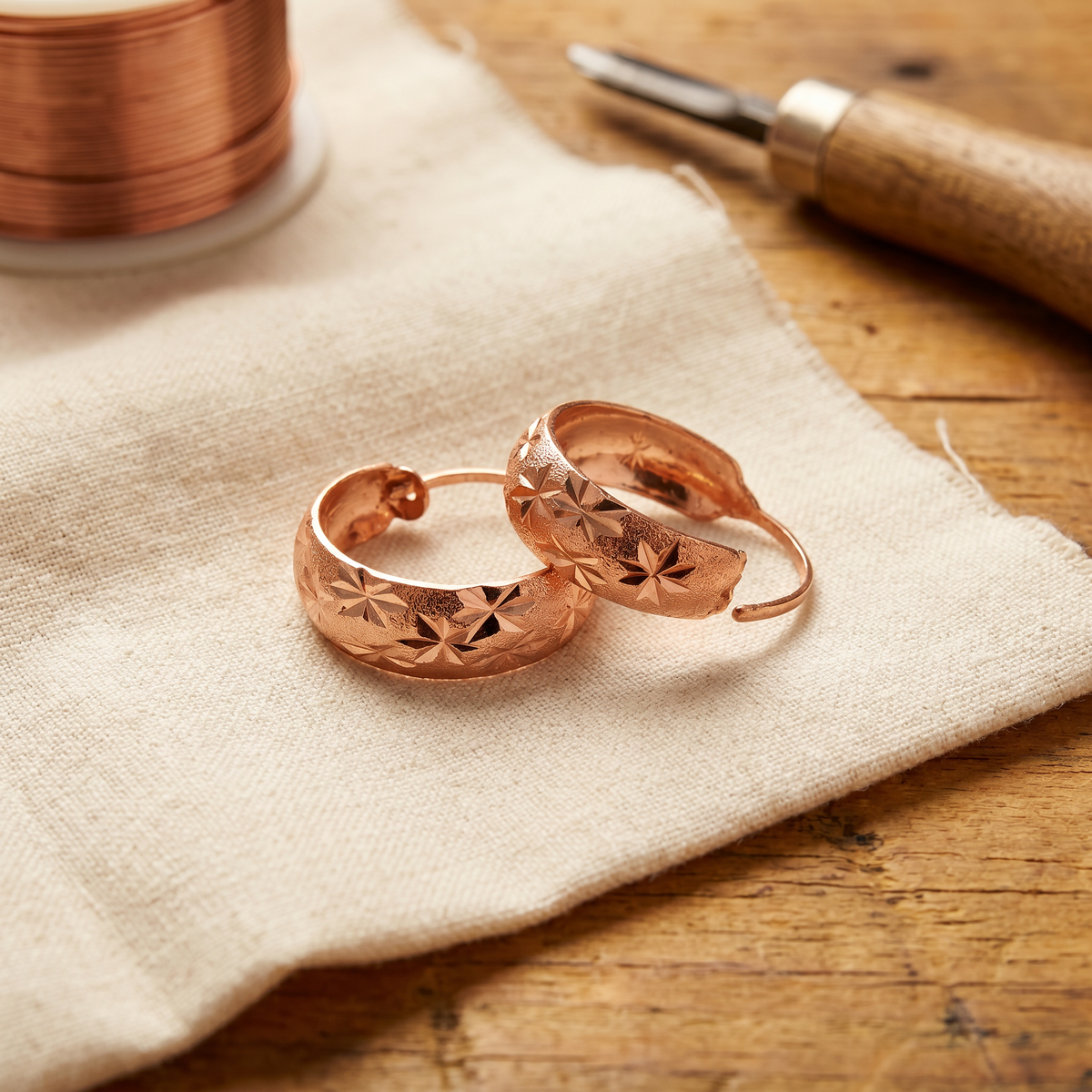 Boucles d'oreilles en cuivre de Colette