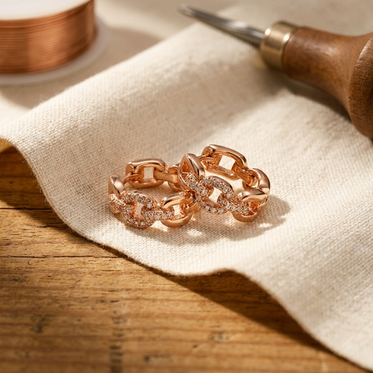 Boucles d'oreilles en cuivre Tor de Colette