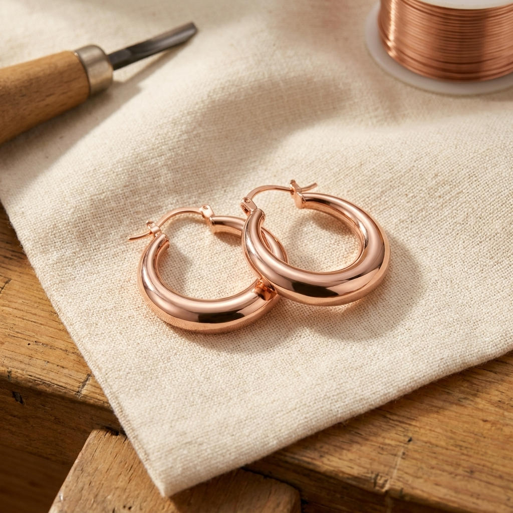 Boucles d'oreilles en cuivre Marl de Colette