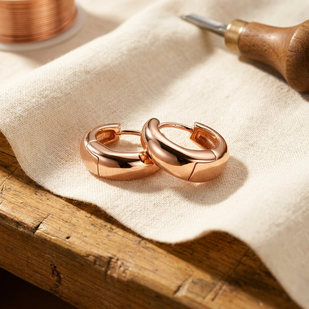 Boucles d'oreilles en cuivre en forme de créole de Colette