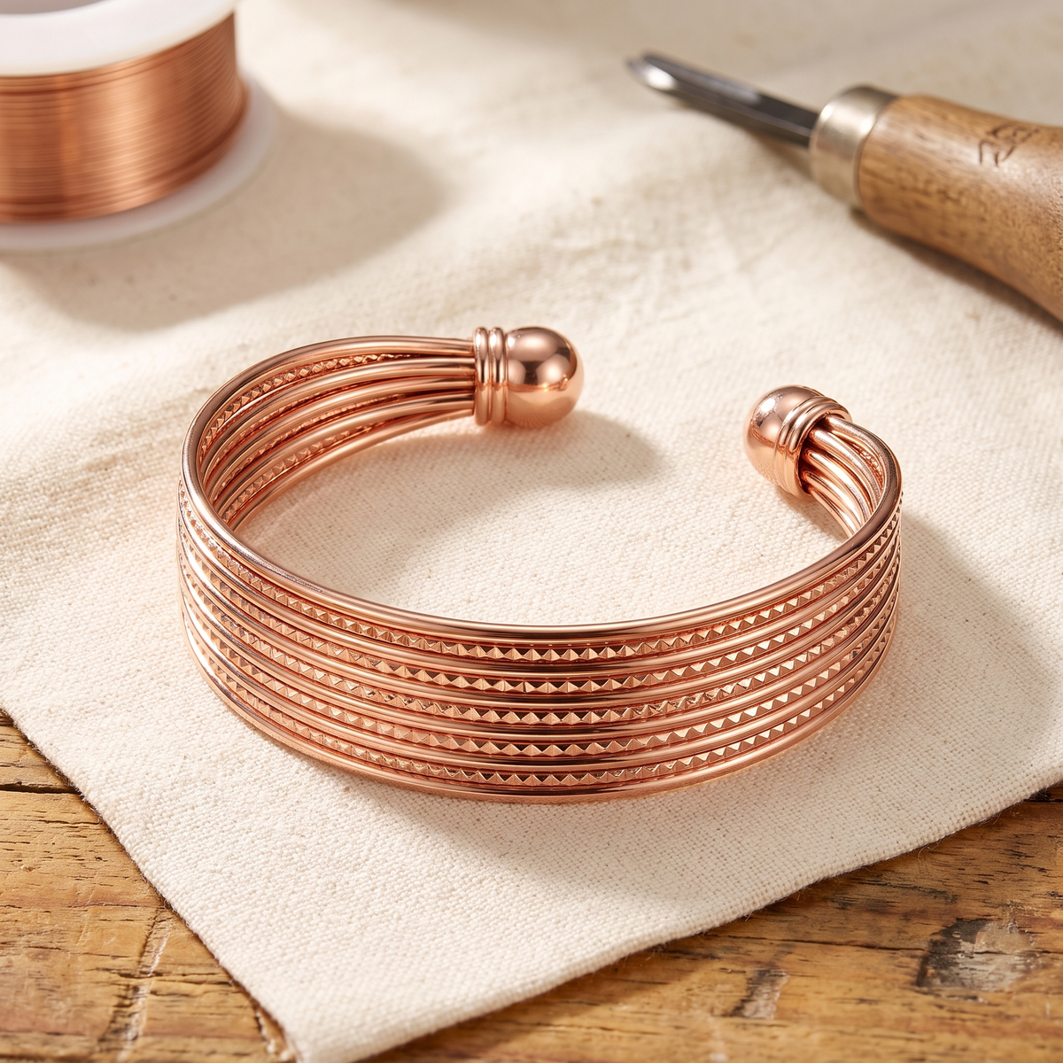 Bracelet en cuivre rapide de Colette, photo 1