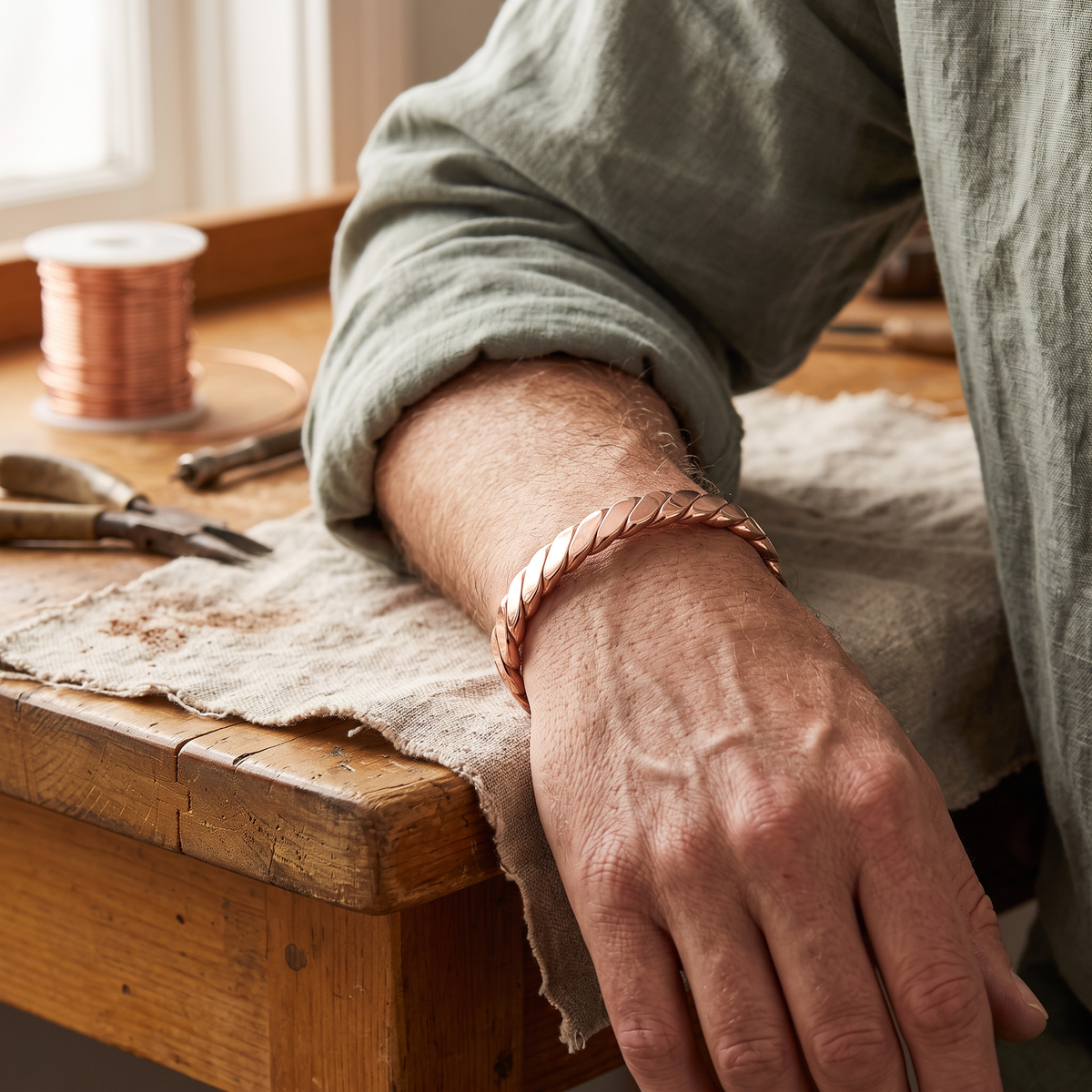 Bracelet en cuivre Bough de Colette, photo 2