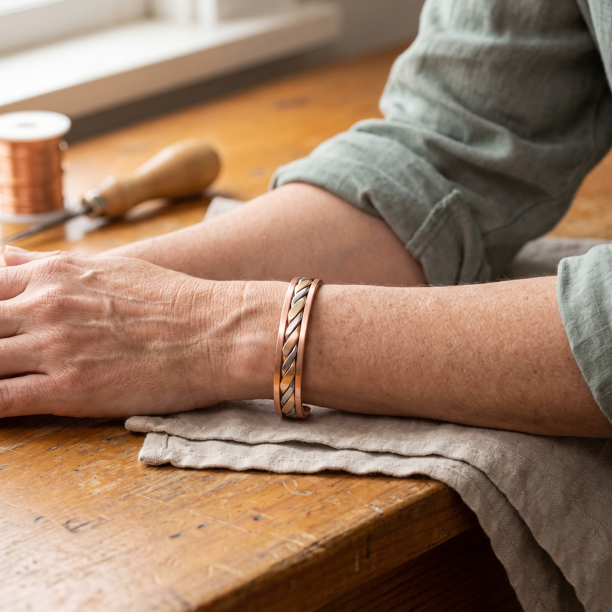 Bracelet en Cuivre Bud de Colette, photo 2