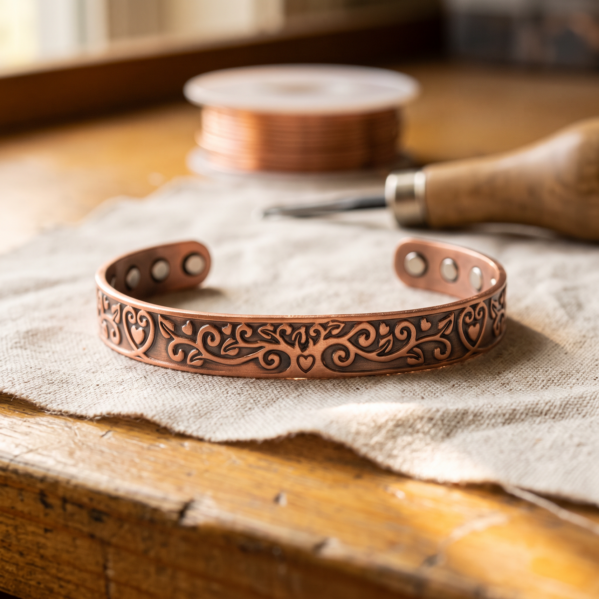 Bracelet en cuivre Tide de Colette, photo 1
