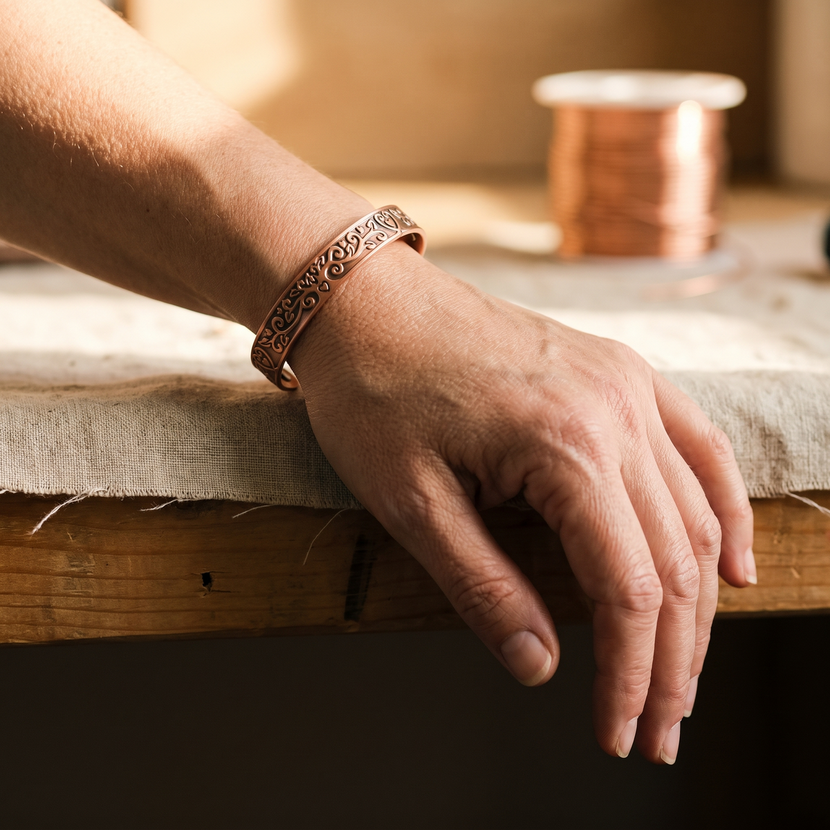 Bracelet en cuivre Tide de Colette, photo 2