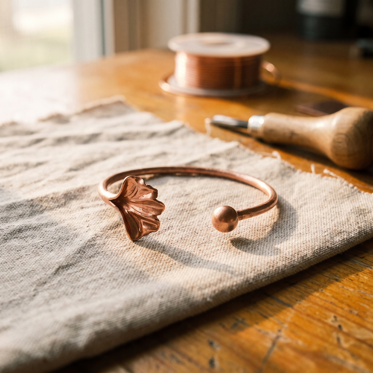 Bracelet en cuivre Shell de Colette, photo 1