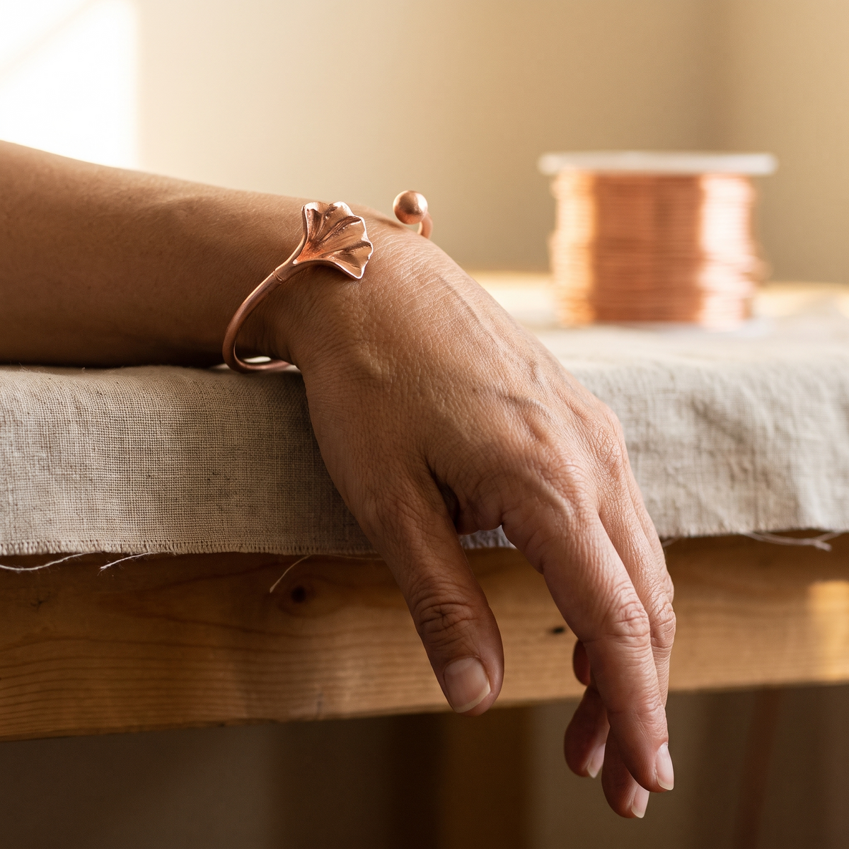 Bracelet en cuivre Shell de Colette, photo 2