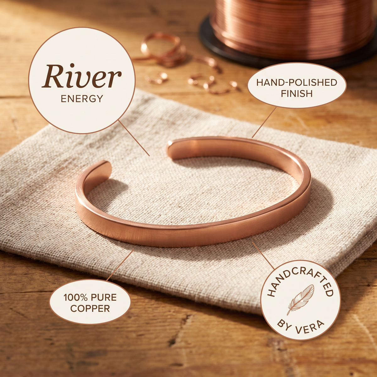 Bracelet en cuivre de Colette, photo 5