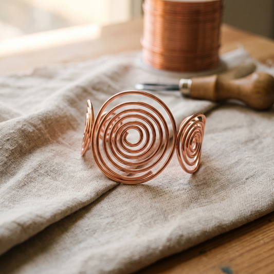 Bracelet en cuivre en spirale de Colette, photo 1